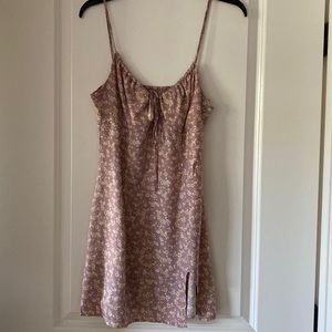 Floral pink mini dress